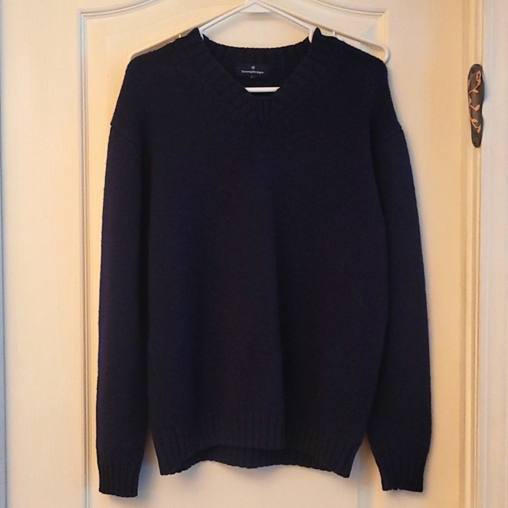 EUC Wool and Cotton Navy Ermenegildo Zenga Sweater - Picture 1 of 12